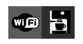 wifi y maquina de cafe